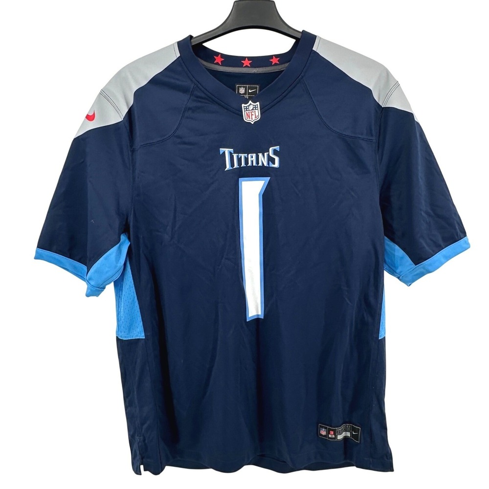 Nike Tennessee Titans CAM WARD Jersey Men XL Navy Blue Regular Fit 67NM-TTGH NWT